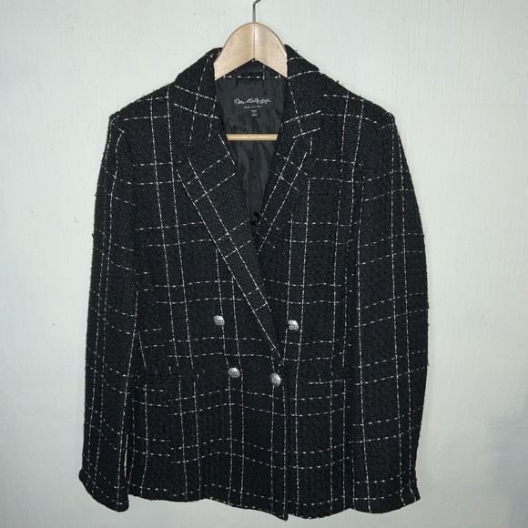 Miss Selfridge Jackets & Blazers - Miss Selfridge Blazer Boucle Black Depop Buttons Dressy‎ Sz 8